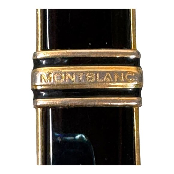 Vintage Montblanc Money Clip Gold & Black Germany Enamel Dad Gift Present Men - Picture 2 of 6